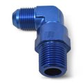 8AN 1/4NPT 90Deg Union Swivel Blue