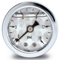 Gauge Fuel Pressure 15 PSI Liquid Filled