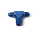 6AN to 3/8 Pipe Tee Blue