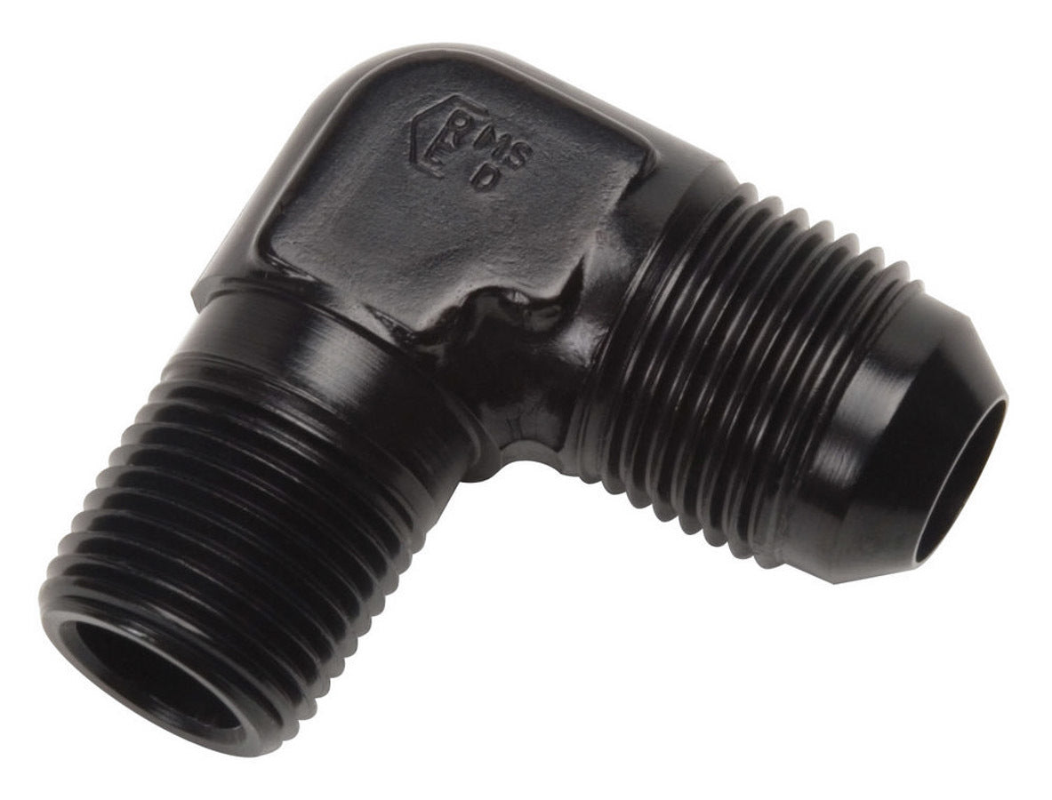 4AN 90Deg 1/4NPT Black
