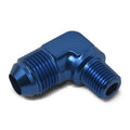 8AN 90Deg to 1/2NPT Blue