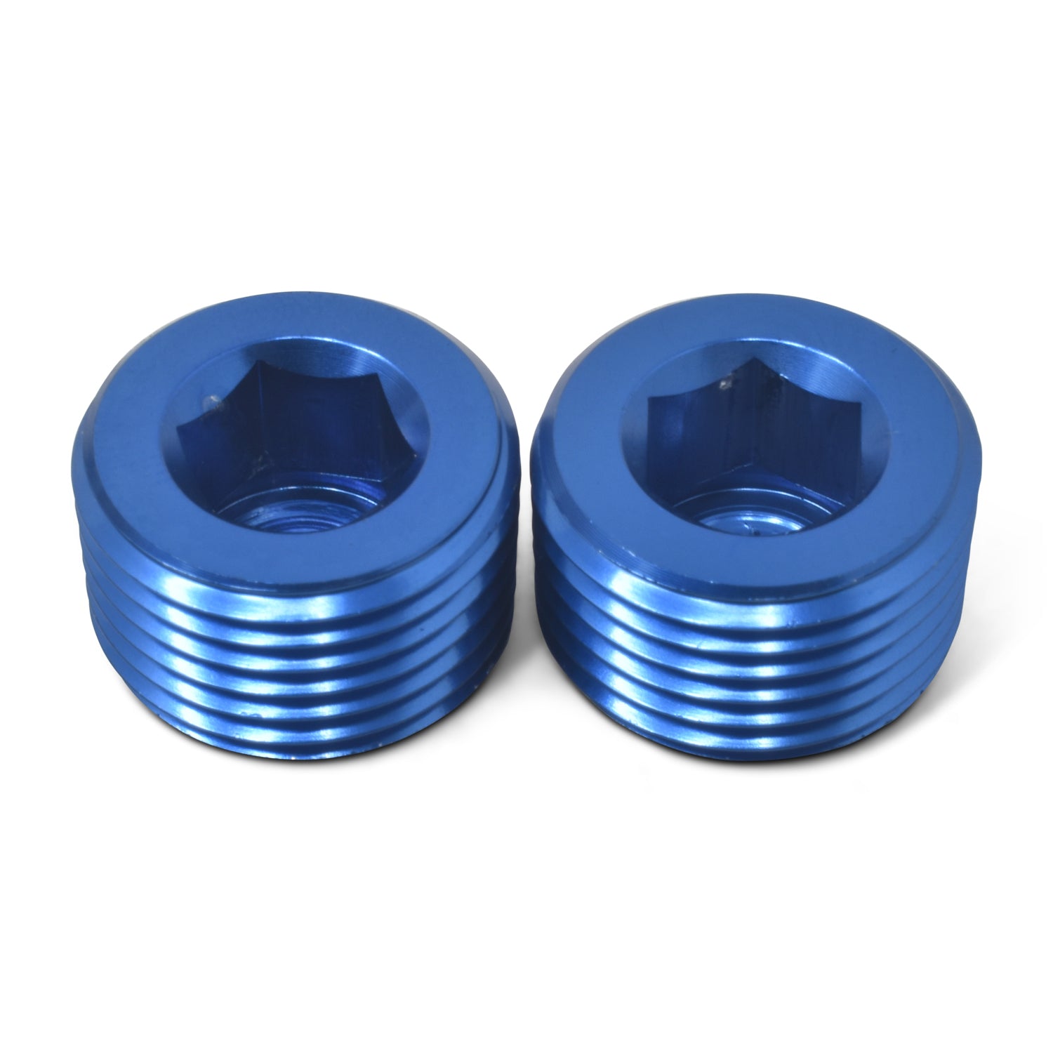 1/8in Allen Pipe Plugs Blue 2/pkg