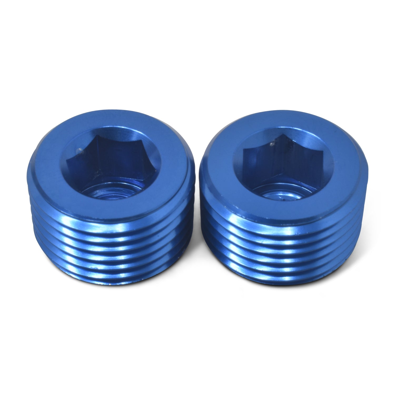 3/4in Allen Pipe Plugs Blue 2/pkg