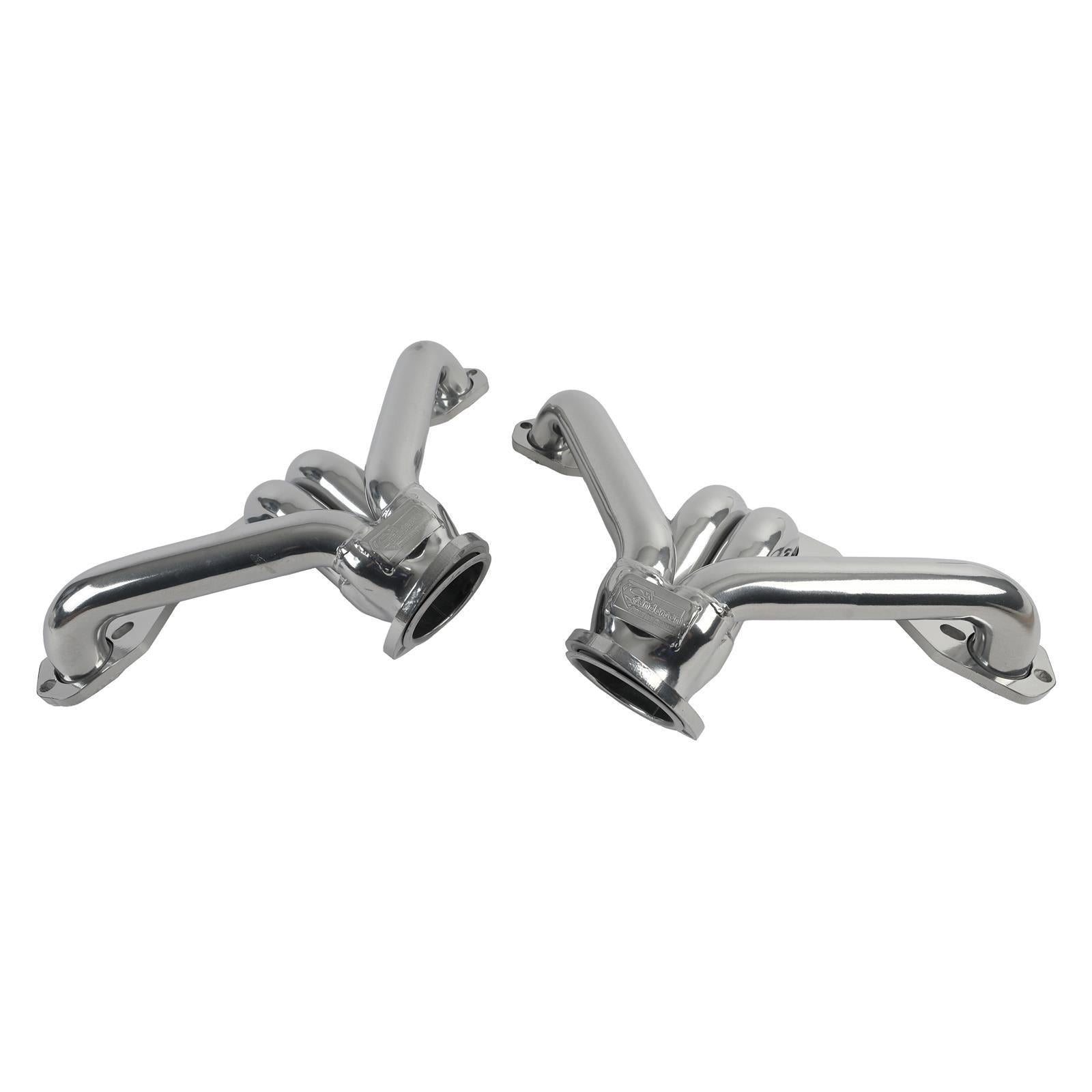 SBC Block Hugger Headers Blueprint Silver Ceramic