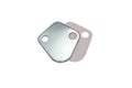 BBC Fuel Pump Block Off Plate W/ Gasket Chrome