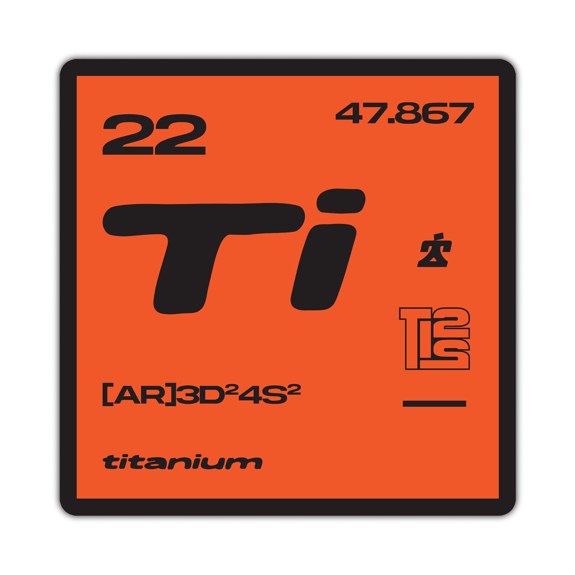 Decal Sticker Ti22 Element Orange