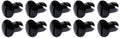Oval Head Dzus Buttons .500 Long 10 Pack Black