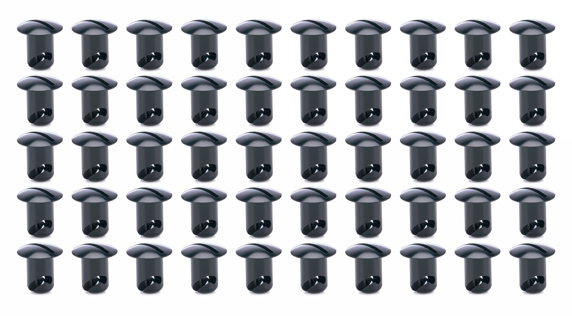Oval Head Buttons .450 Long Black 50 Pack