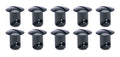 Oval Head Buttons .450 Long Black 10 Pack