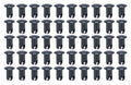 Oval Head Buttons .600 Long Black 50 Pack
