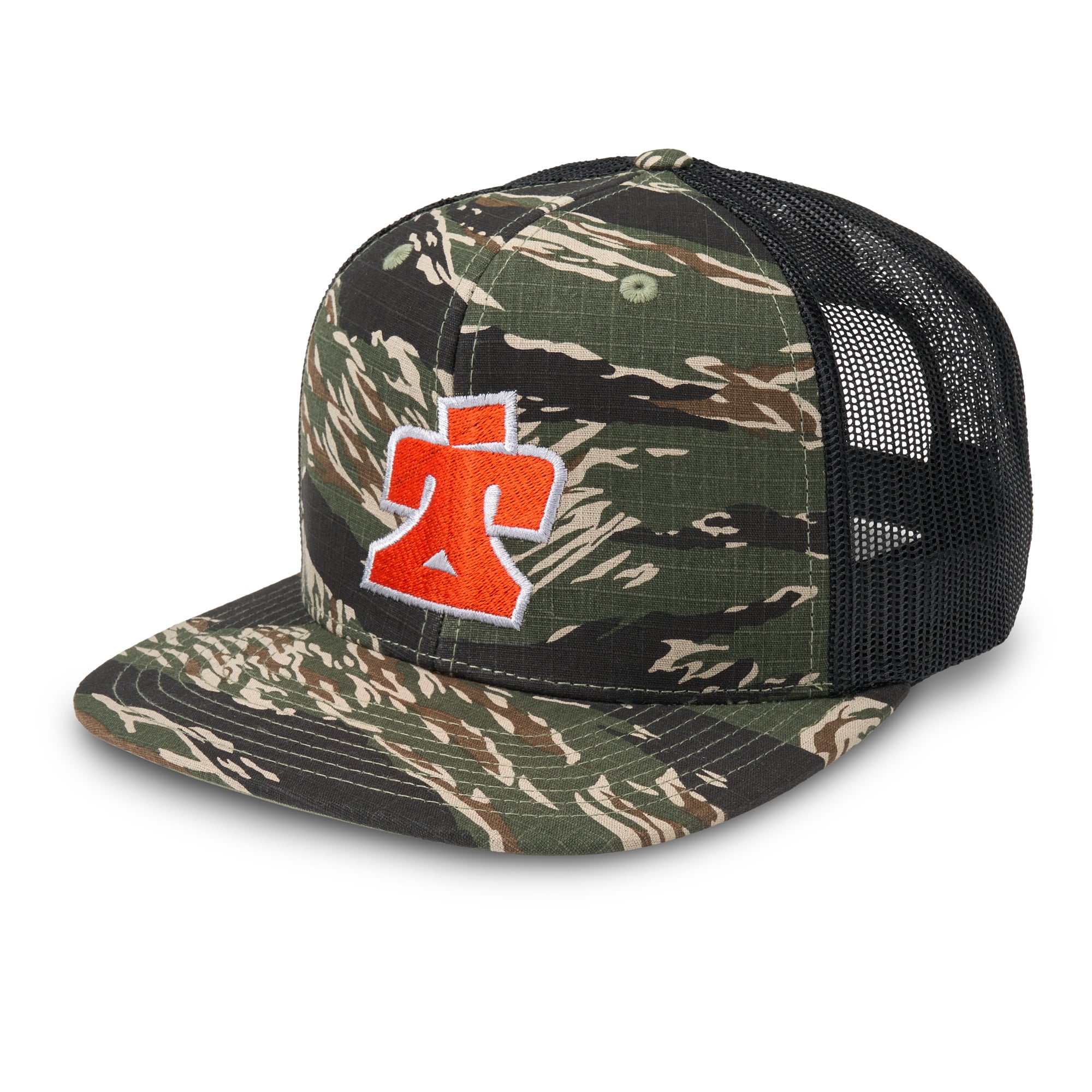 Hat Flat Brim Camo Snapback With Ti22 Logo