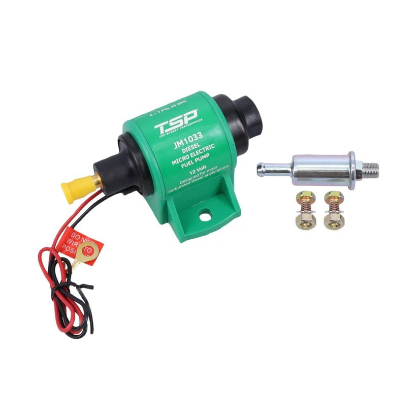 Micro Electric Fuel Pump w/Filter 35GPH 4-7psi