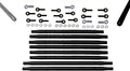 Radius Rod Complete Kit For 600 Black