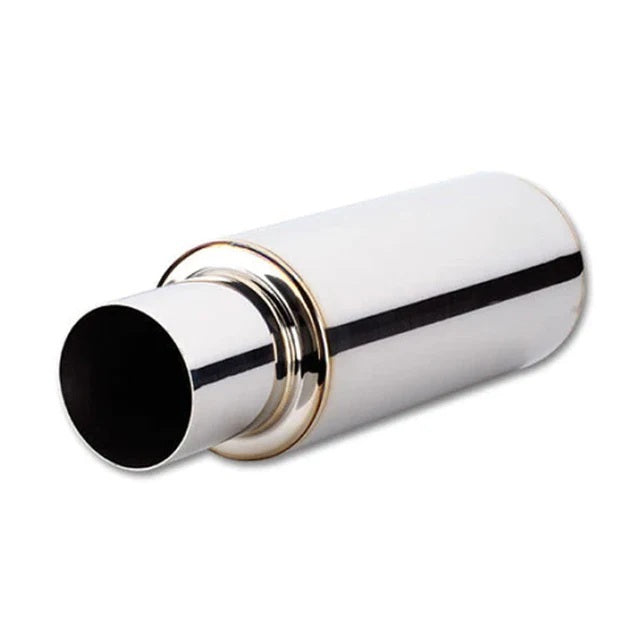 TPV TURBO Muffler w/ 4in Round Straight Cut Tip