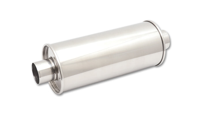 S/S Round Muffler 2.25in In 1.25 Out