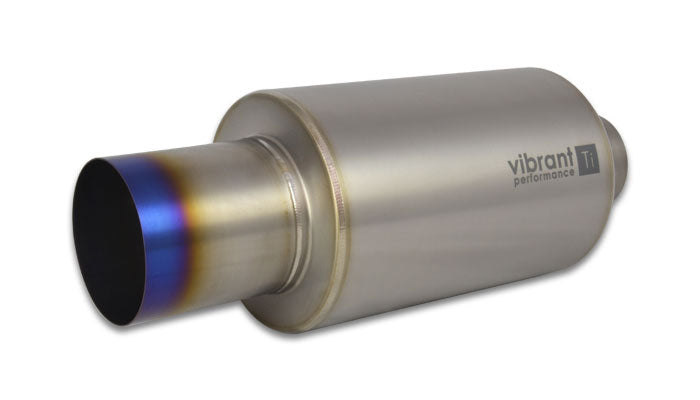 Muffler with Straight Cu t Burnt Tip  2.5in Inlet