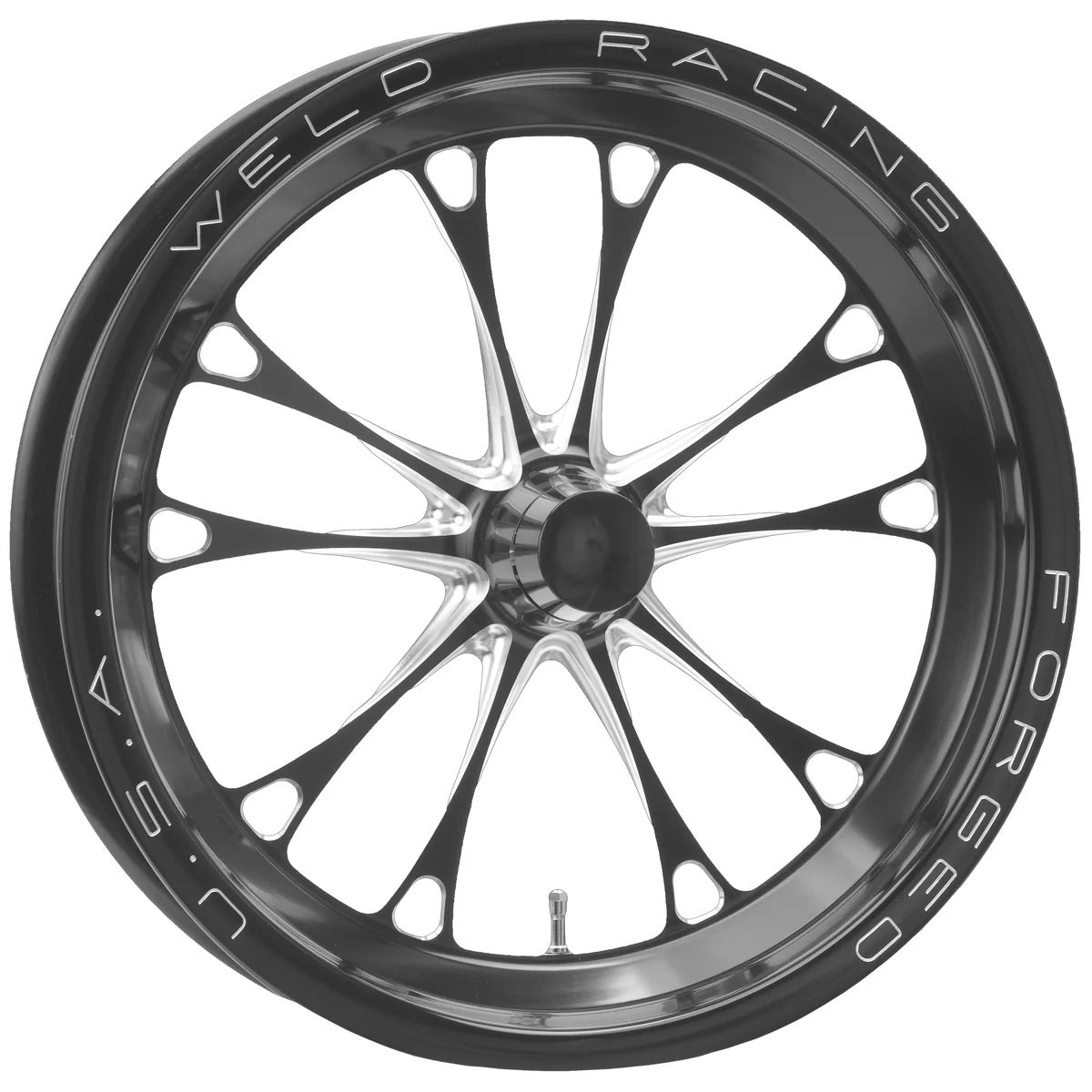 V-Series Frnt Drag Wheel Blk 15x3.5 Strange Mnt