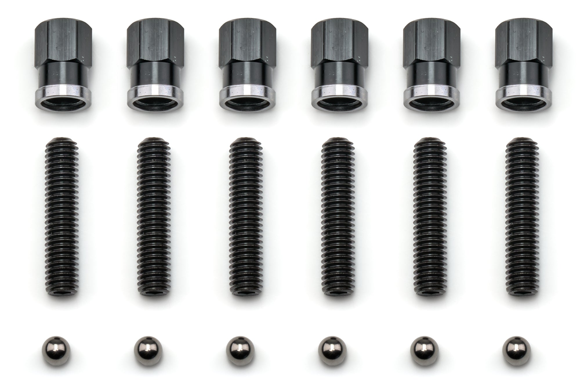 Gear Cover Kit High Nut Alum Short Blk 6-Bolt