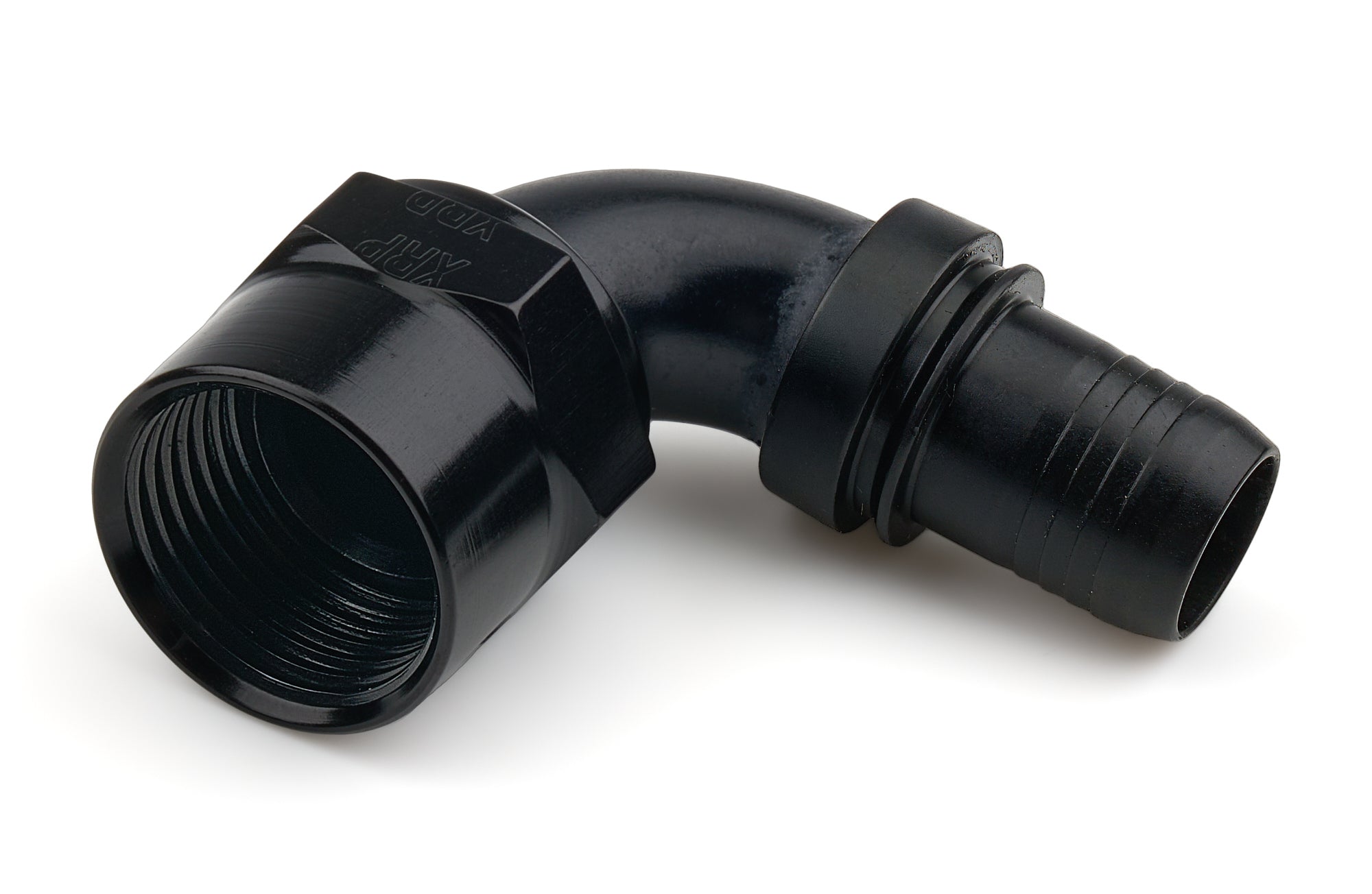 10an 90-Deg Race Crimp Hose End Black